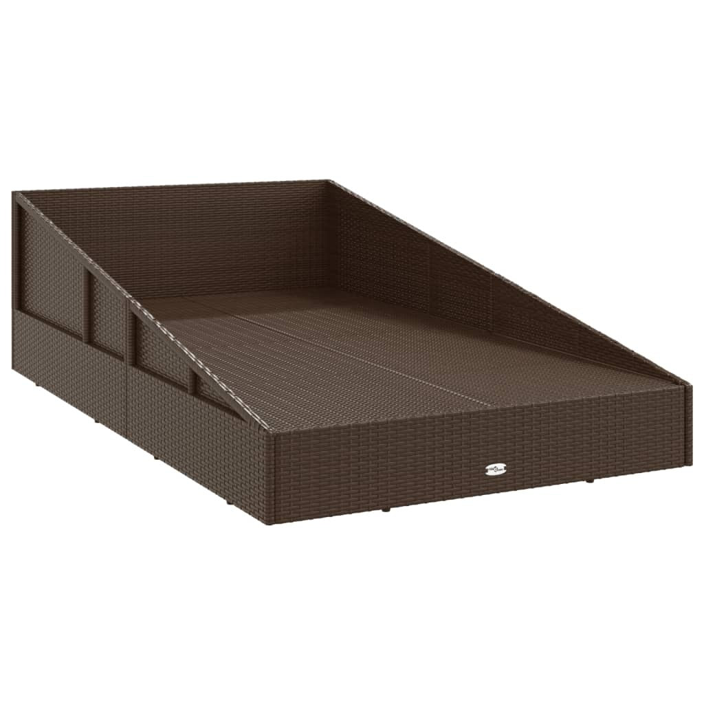 Garden Bed Brown 43.3"x78.7" Poly Rattan