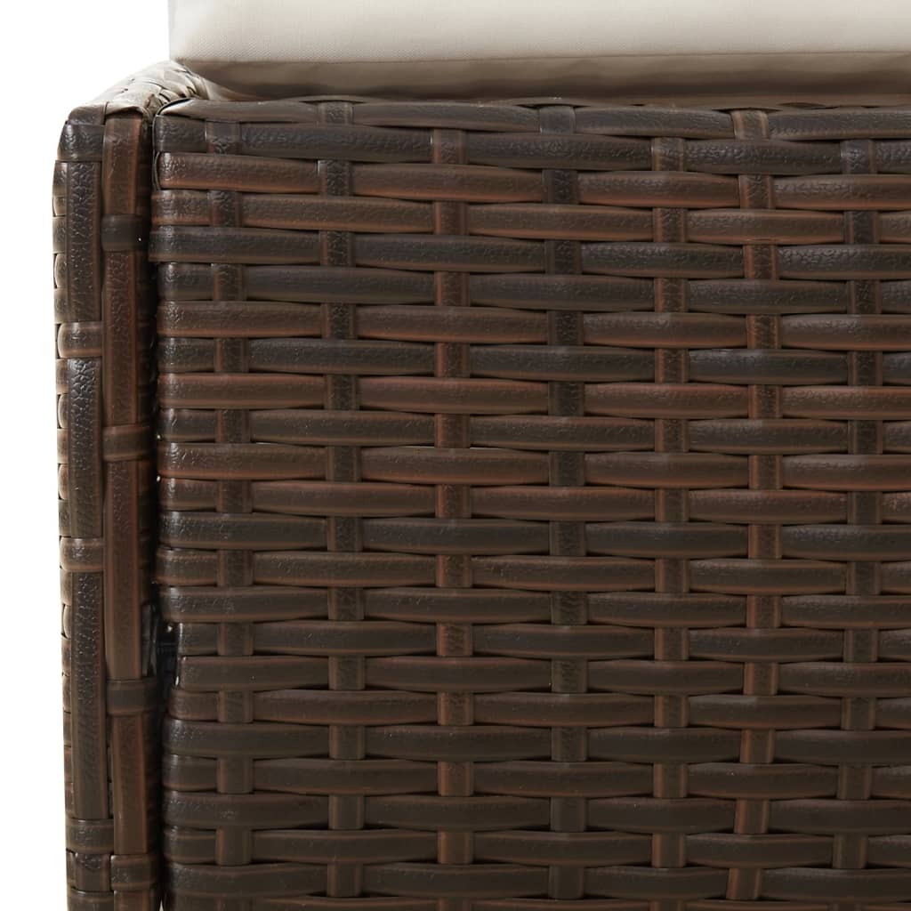 Garden Bed Brown 43.3"x78.7" Poly Rattan