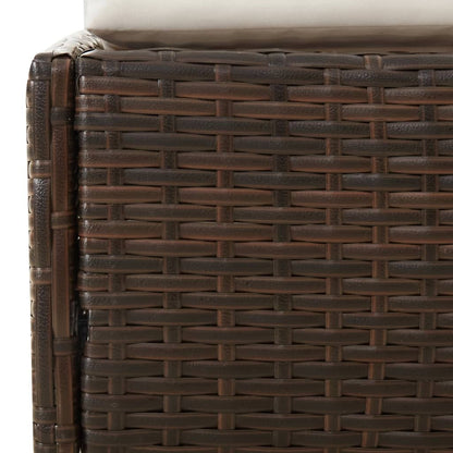 Garden Bed Brown 43.3"x78.7" Poly Rattan