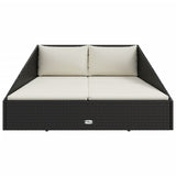 Garden Bed Black 43.3"x78.7" Poly Rattan