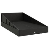 Garden Bed Black 43.3"x78.7" Poly Rattan