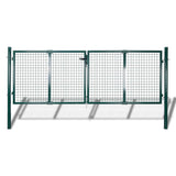 Fence Gate Steel 118.1x39.4" Green