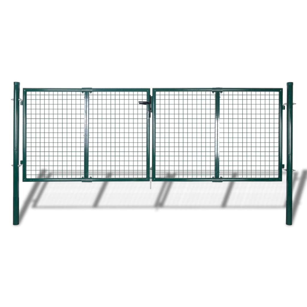 Fence Gate Steel 118.1x39.4" Green
