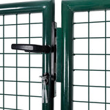 Fence Gate Steel 118.1x39.4" Green