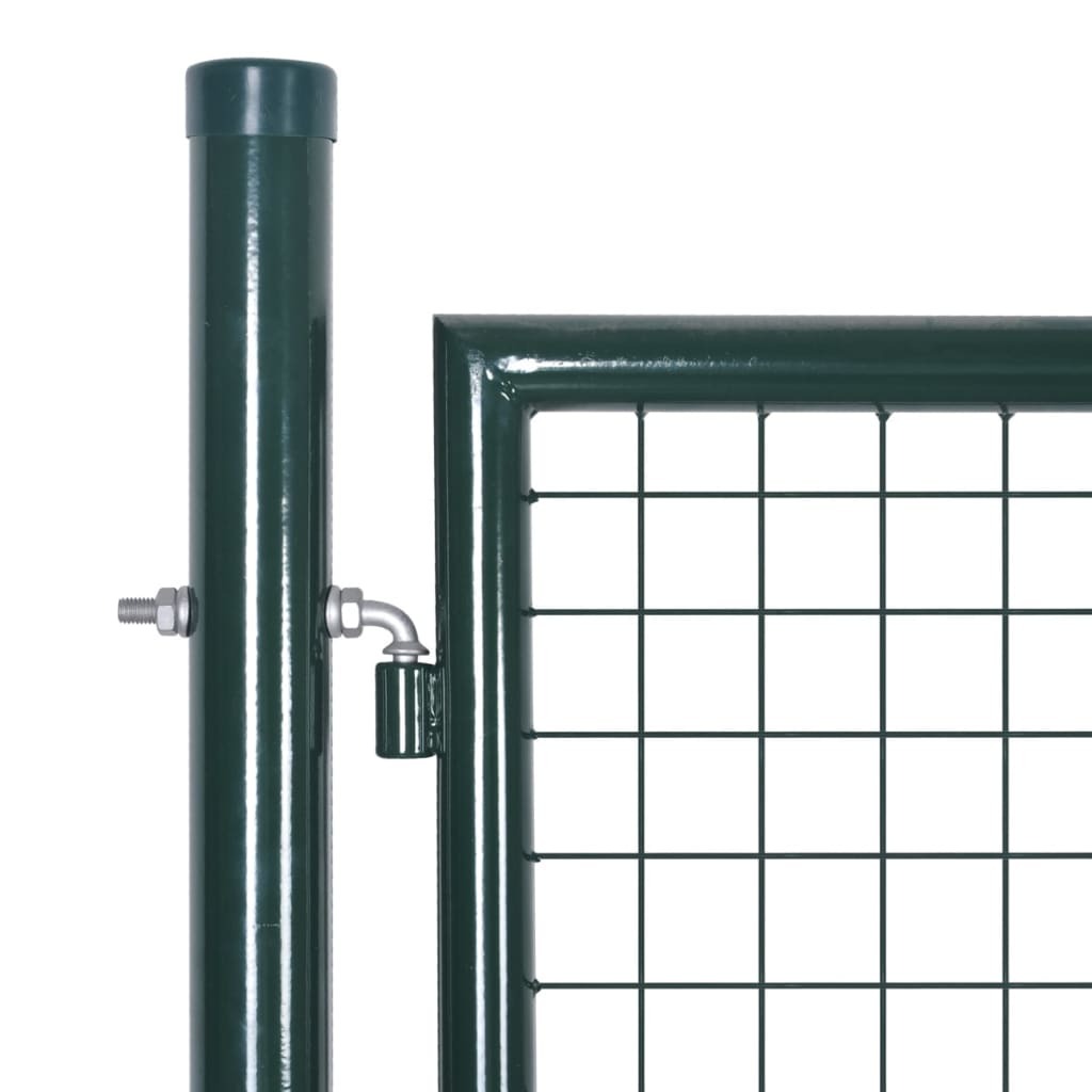 Fence Gate Steel 118.1x39.4" Green