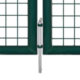 Fence Gate Steel 118.1x39.4" Green