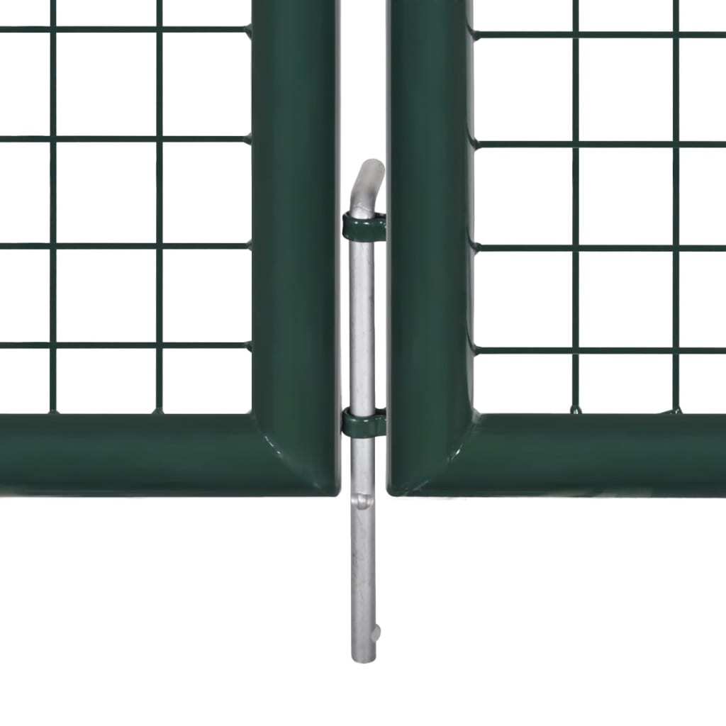 Fence Gate Steel 118.1x39.4" Green