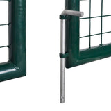Fence Gate Steel 118.1x39.4" Green