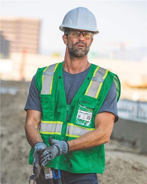 Unisex EV Series® Enhanced Visibility Multi-Pocket Mesh Vest - 4453