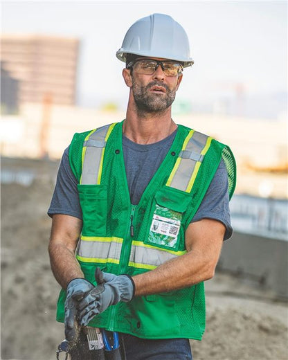 Unisex EV Series® Enhanced Visibility Multi-Pocket Mesh Vest - 4453