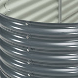 Garden Raised Bed 157.5"x31.5"x31.9" Galvanized Steel Gray