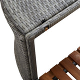 Square Spa Surround Gray 105.5"x105.5" x 21.7" Poly Rattan