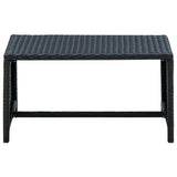 4 Piece Patio Lounge Set with Cushions Poly Rattan Black