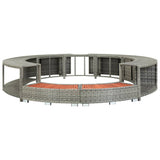 Hot Tub Surround Gray Poly Rattan