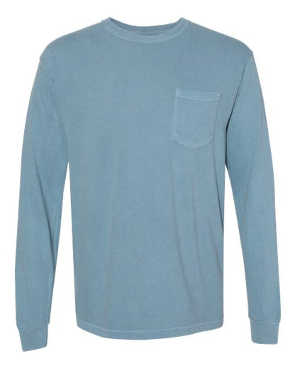 Unisex Garment-Dyed Heavyweight Long Sleeve Pocket T-Shirt - 3444