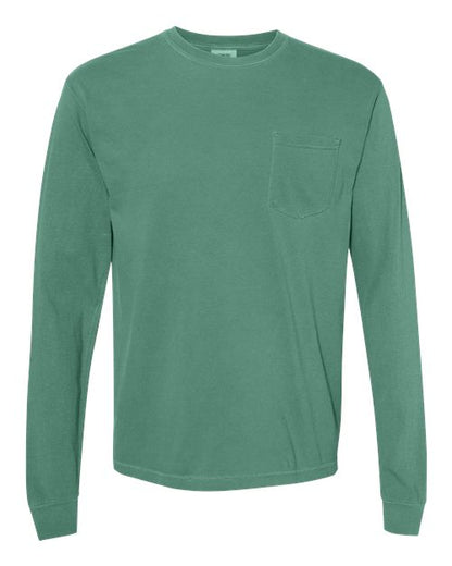Unisex Garment-Dyed Heavyweight Long Sleeve Pocket T-Shirt - 3444