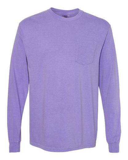 Unisex Garment-Dyed Heavyweight Long Sleeve Pocket T-Shirt - 3444