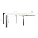 Garden Sunshade Awning 236.2"x118.1"x100.4" Cream