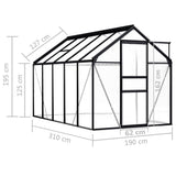 Greenhouse Anthracite Aluminum 63.4 ft²