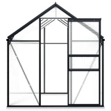 Greenhouse with Base Frame Anthracite Aluminum 51.1 ft²