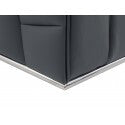 Dark Gray Italian Leather Reclining L Shaped Two Piece Corner Sectional
