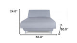 Light Gray Full Adjustable Upholstered Polyester No Bed Frame with Mattress