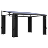 Gazebo with Curtain 13.3'x9.6'x8'Anthracite