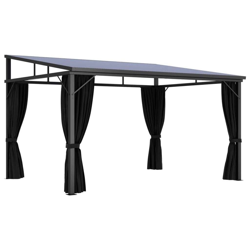 Gazebo with Curtain 13.3'x9.6'x8'Anthracite