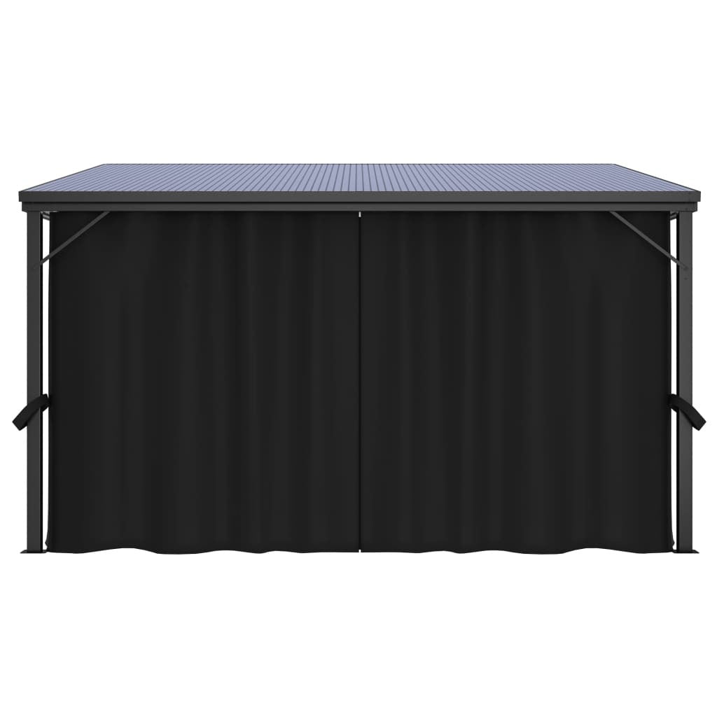 Gazebo with Curtain 13.3'x9.6'x8'Anthracite