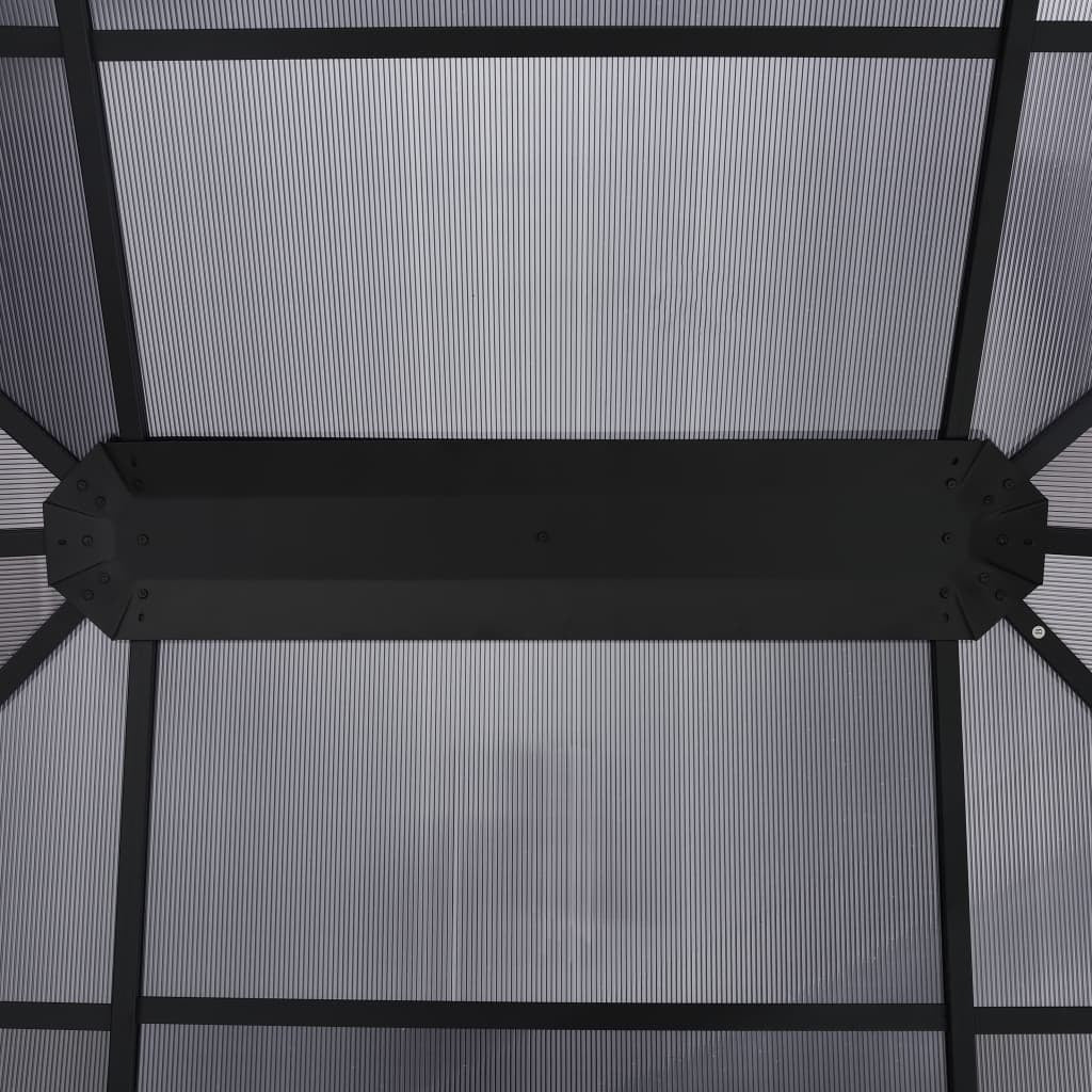 Gazebo with Curtains 157.5"x118.1"x104.3" Anthracite