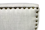 Set of Two Ivory And Natural Upholstered Fabric Dining Parsons Chairs