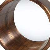 21" Copper Round Metal Framed Accent Mirror