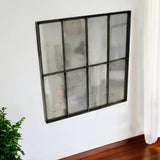 40" Black Square Metal Framed Accent Mirror