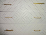 38" Ivory Solid Wood Three Drawer Dresser
