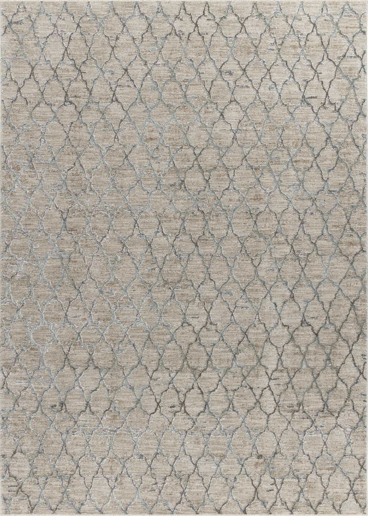 8' X 10' Beige Moroccan Stain Resistant Area Rug