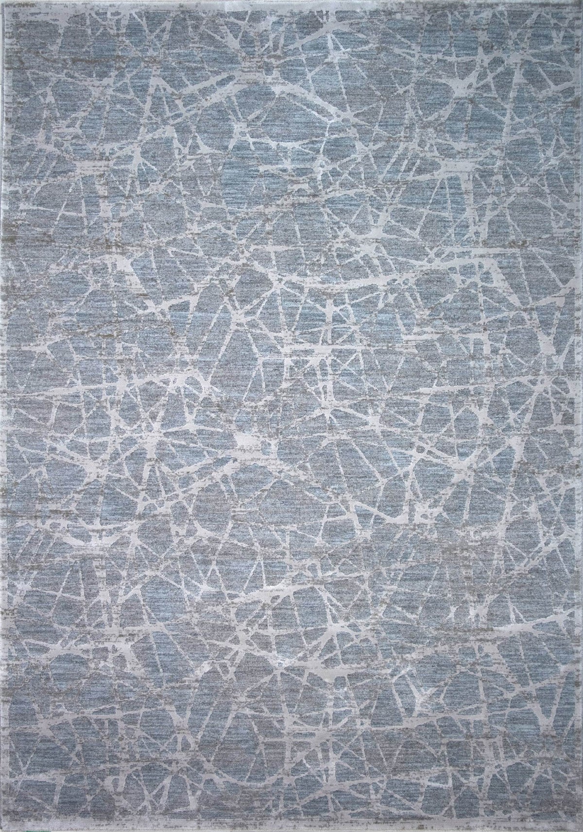 8' X 10' Turquoise Abstract Power Loom Stain Resistant Area Rug