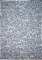 8' X 10' Turquoise Abstract Power Loom Stain Resistant Area Rug