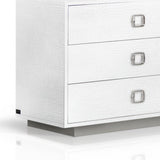 63" White Solid And Manufactured Wood Six Drawer Dresser