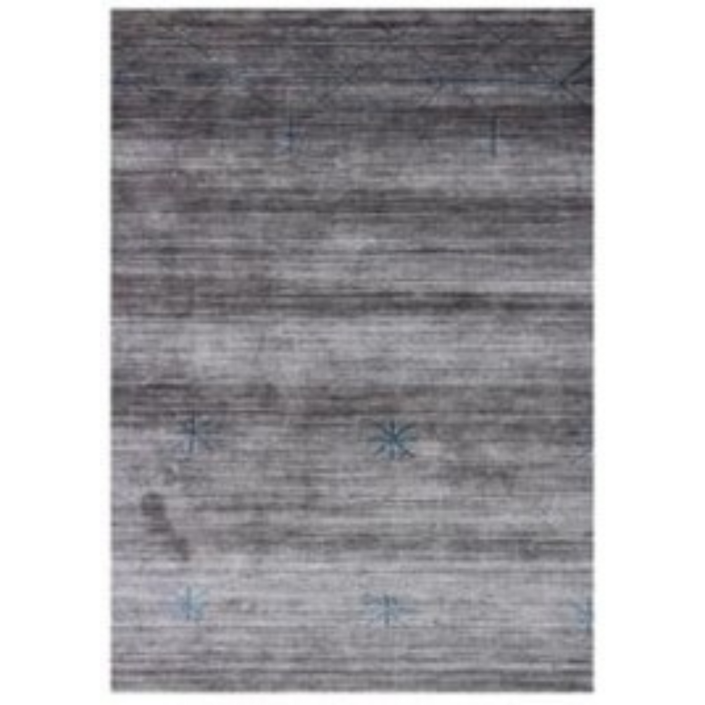 8' X 11' Silver And Blue Ombre Hand Loomed Area Rug
