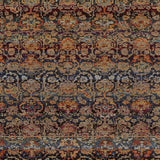 8' X 11' Blue and Ivory Abstract Power Loom Area Rug