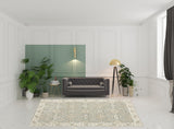 8' X 11' Gray and Ivory Oriental Power Loom Area Rug