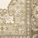 10' X 13' Beige and Ivory Oriental Power Loom Area Rug