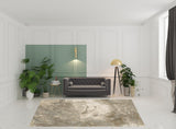 8' X 11' Gray and Ivory Abstract Power Loom Area Rug