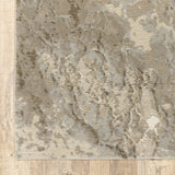 8' X 11' Gray and Ivory Abstract Power Loom Area Rug