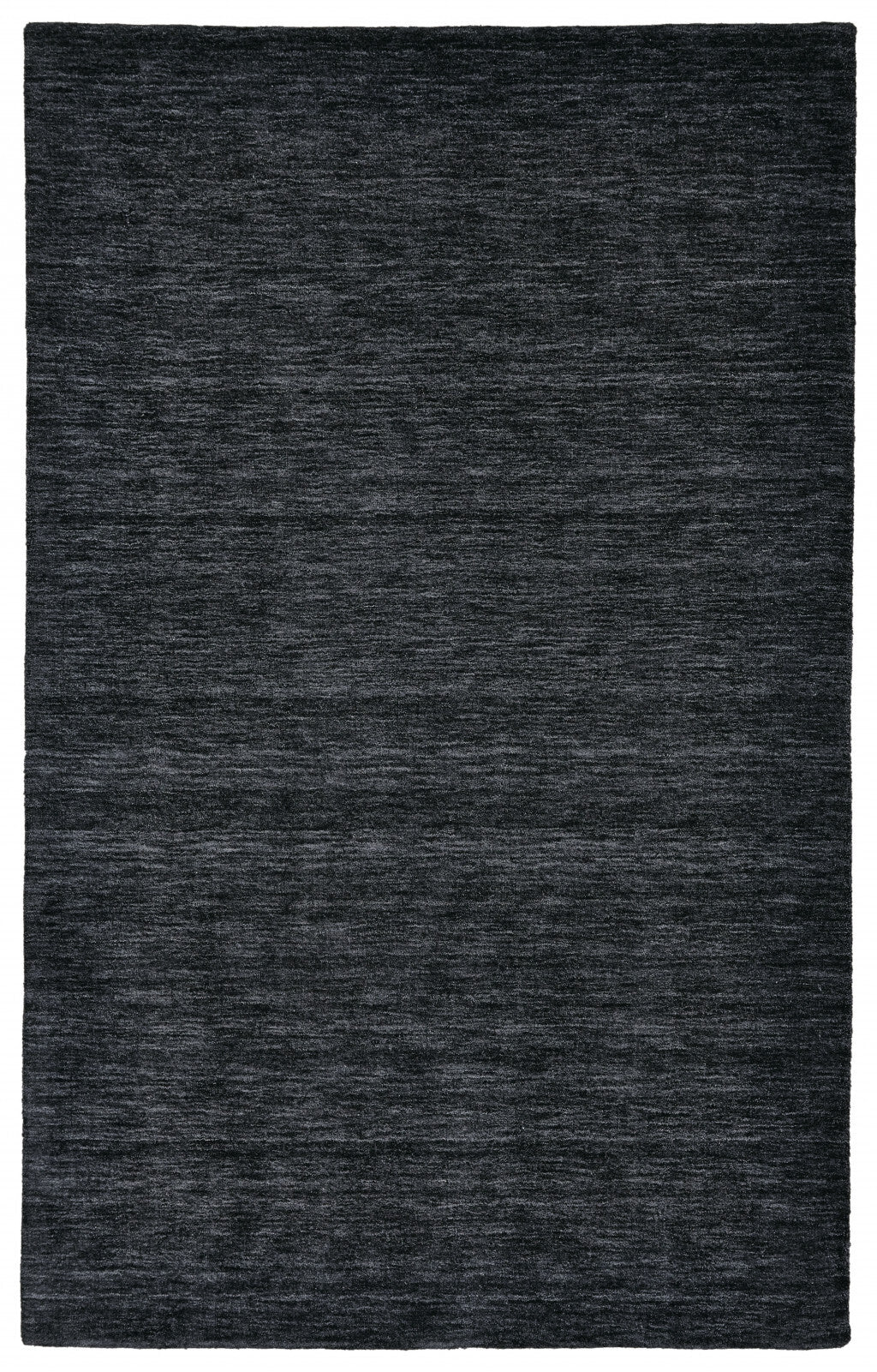 10' X 13' Black Wool Hand Woven Area Rug