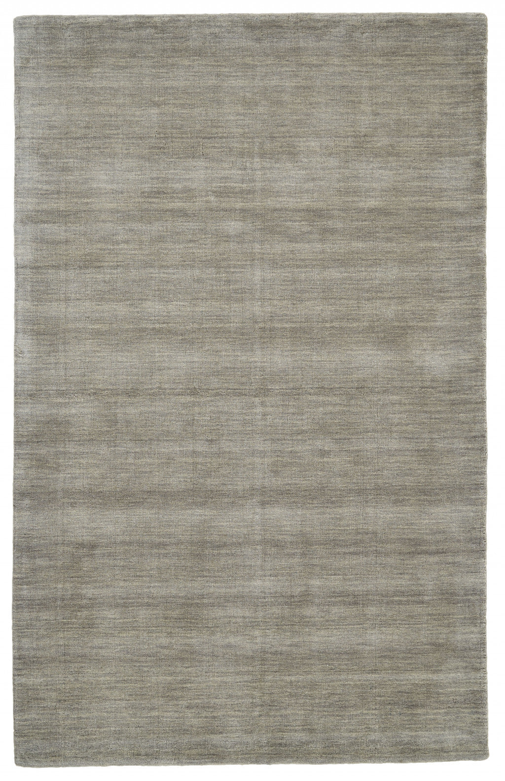 10' X 13' Gray and Ivory Wool Hand Woven Area Rug