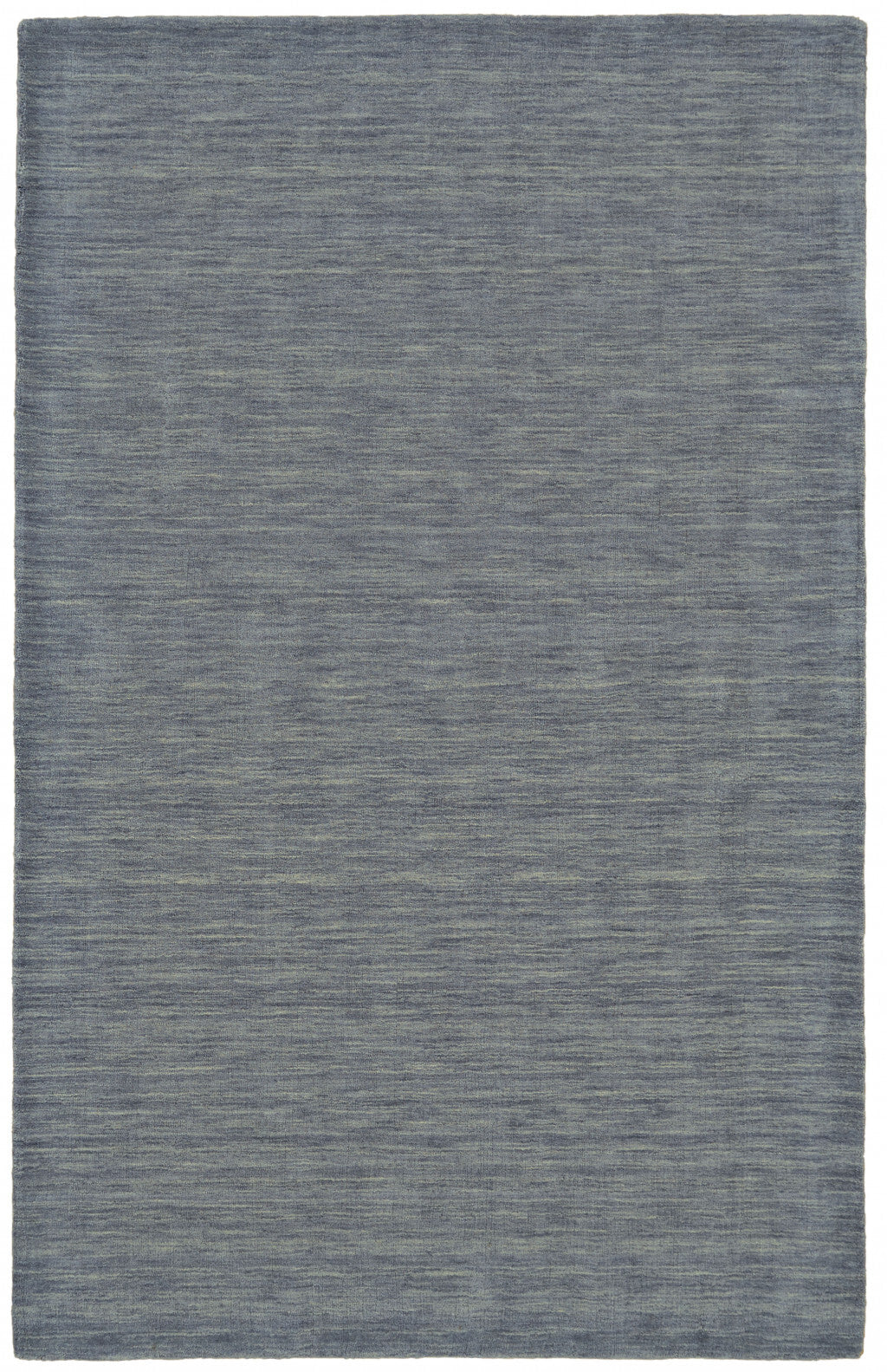 10' X 13' Blue and Gray Wool Hand Woven Area Rug