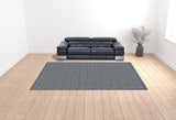 10' X 13' Blue and Gray Wool Hand Woven Area Rug