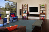 10' X 13' Blue and Gray Wool Hand Woven Area Rug