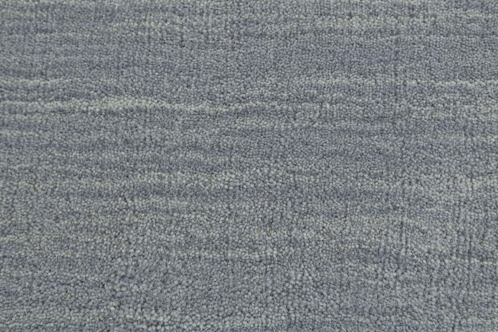 10' X 13' Blue and Gray Wool Hand Woven Area Rug